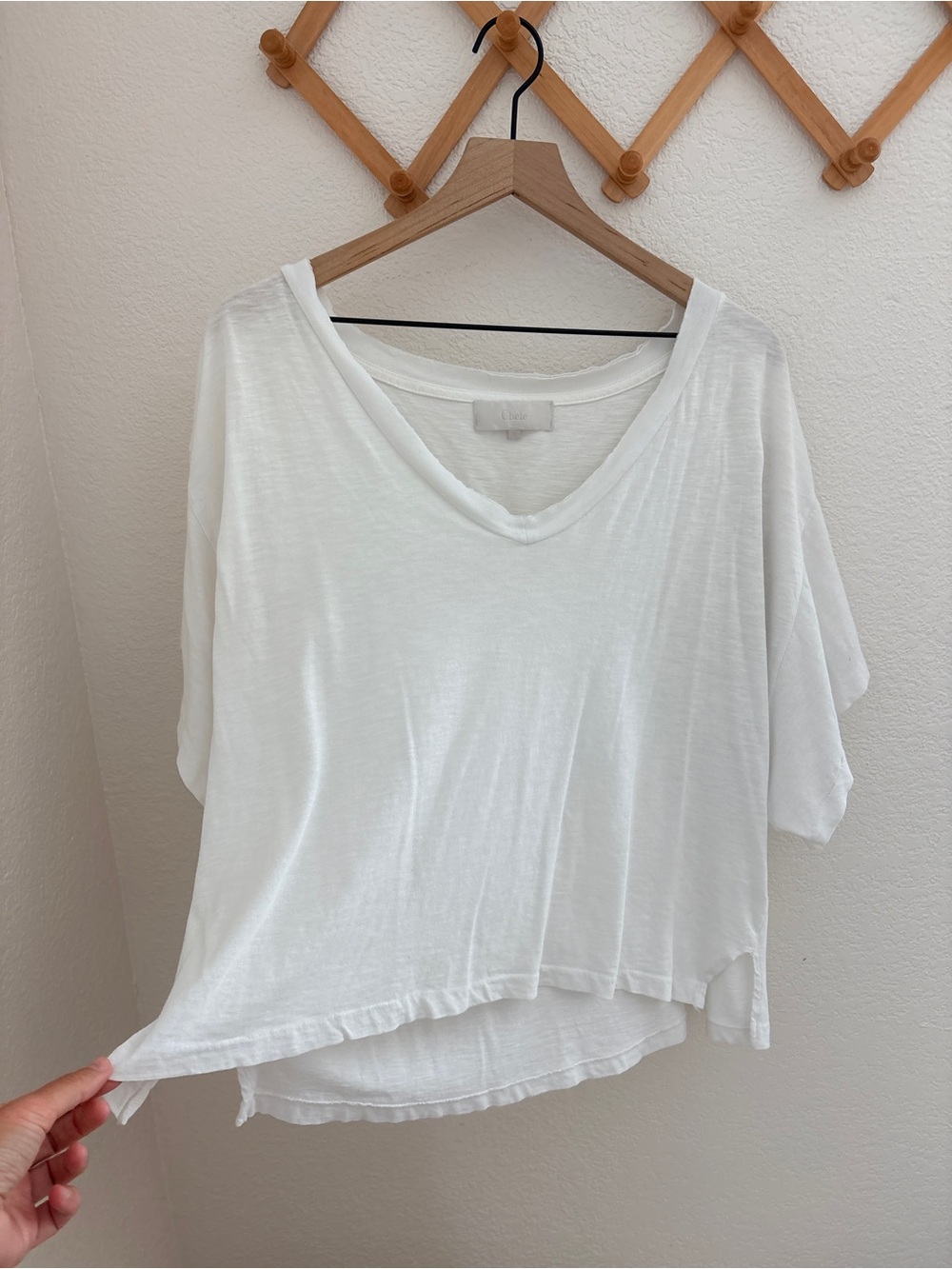James Michelle Chele Organic Cotton V Neck Slouchy Tee — image 6 of 6